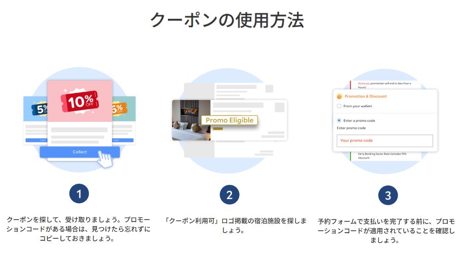 agodaでクーポンの使用方法